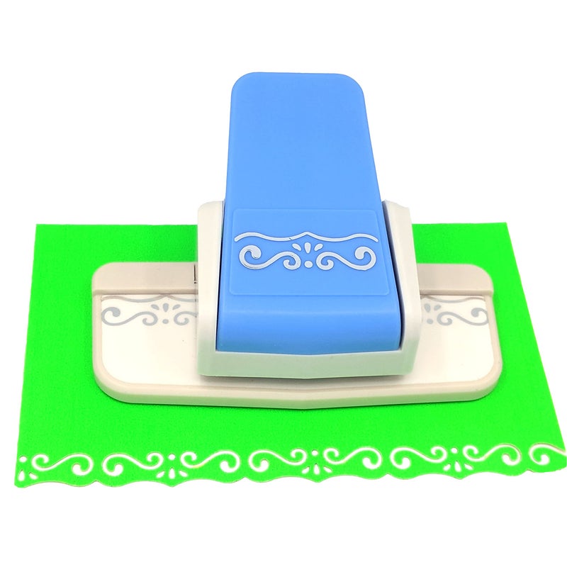 Kucaa Handmade Scrapbooking Edge Puncher Fancy Border Punch S Heart Dolphin Design DIY Paper Cutter (S-Shape) - Image 1